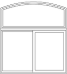 Arch head over sliding window