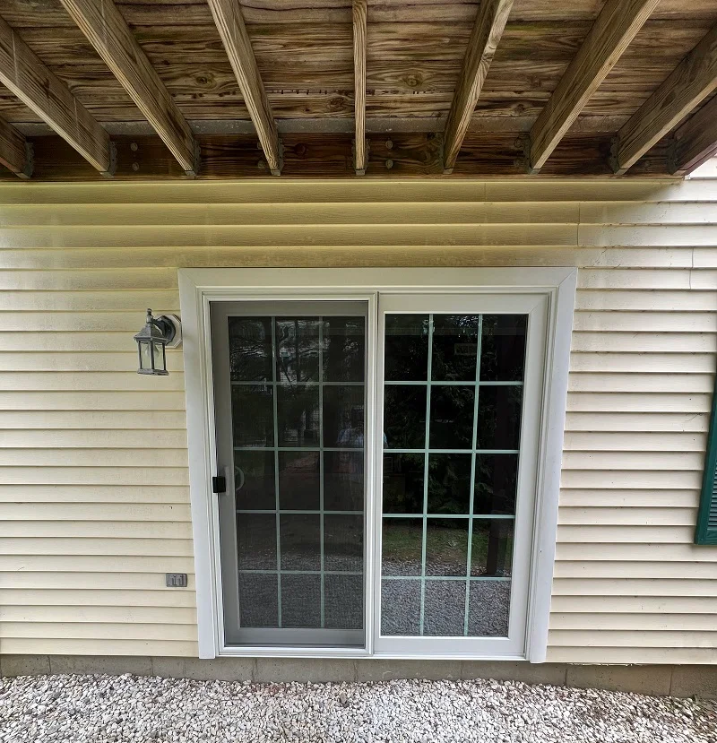 Harvey gliding patio door installed in Danbury, CT by WIndow Solutions Plus