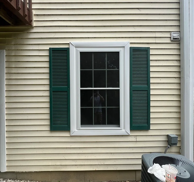 A Harvey Double-hung window with a lifetime warranty