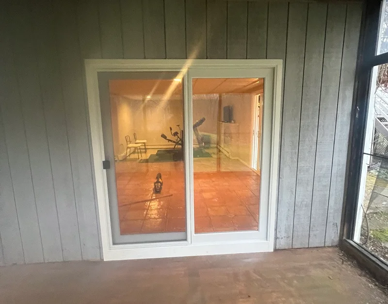 New Harvey vinyl patio door