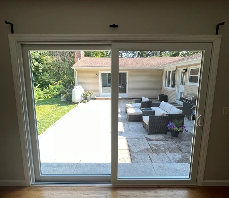 New Harvey vinyl patio door