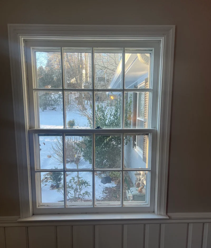 Single pane windows let cold air inside