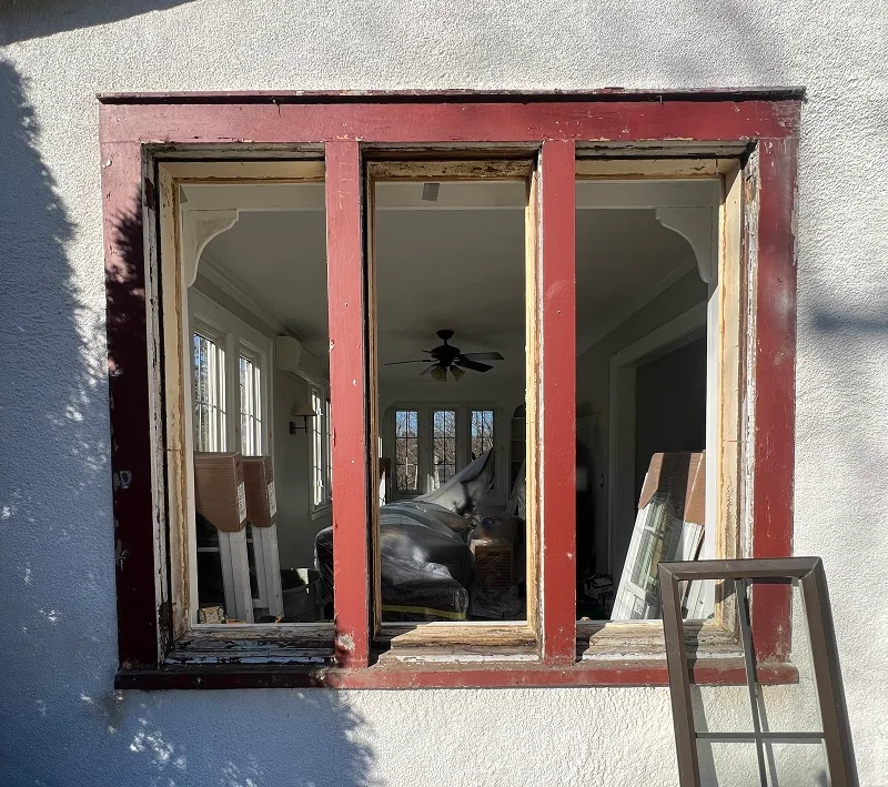 Old windows removed ready for new
