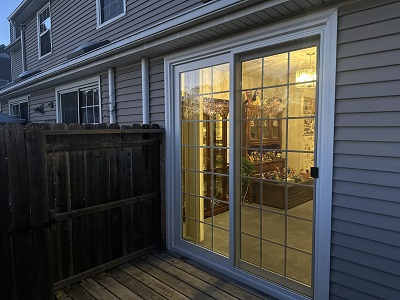 Two Panel Sliding Door Replacement Project at Elm Terrace in West Haven, CT